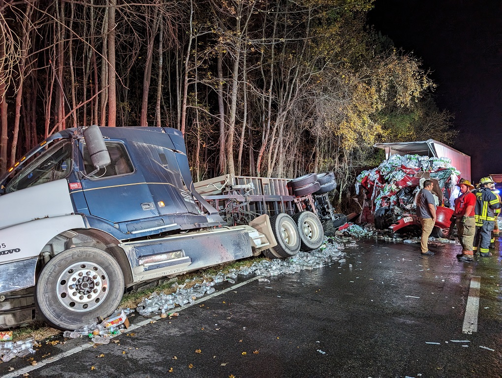 Rt 460 in Isle of Wight shut down by truck-on-truck crash