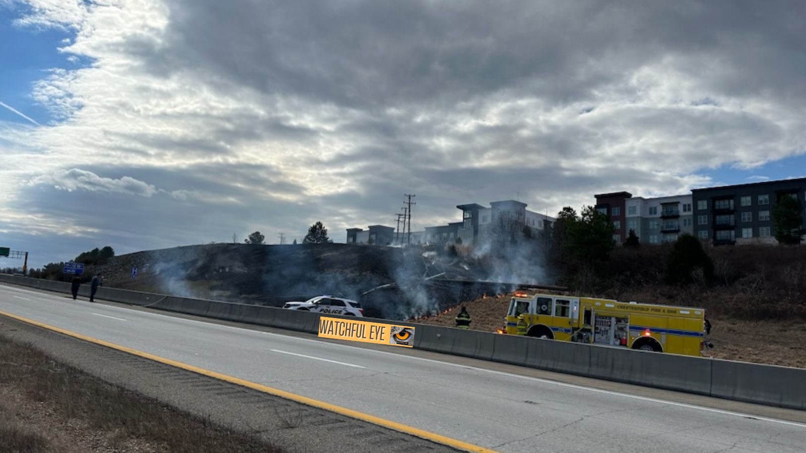 Crash & fire caused shutdown on Rt. 288 in Chesterfield