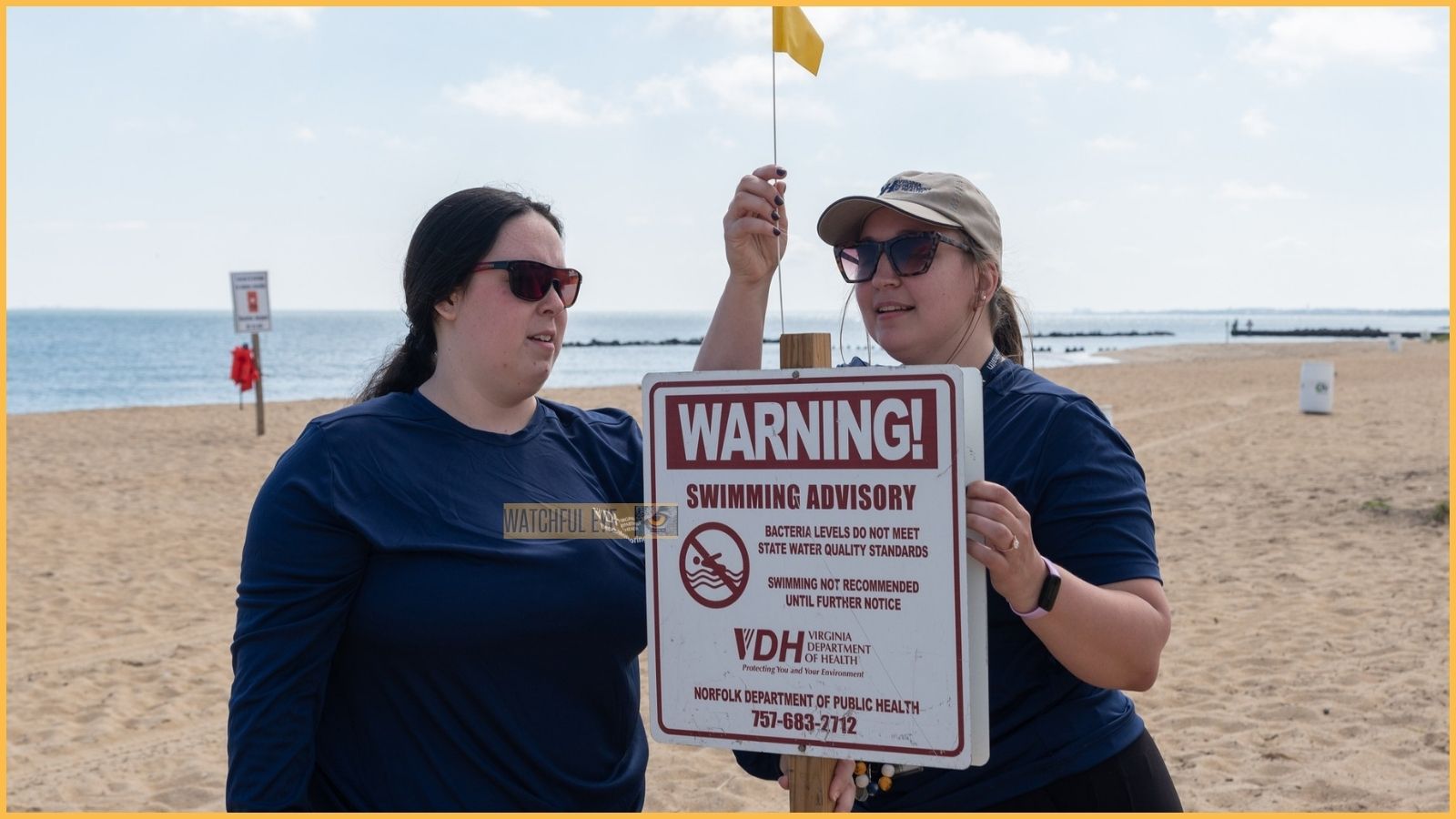 No swimming at 5 Norfolk beaches, per the health dept.